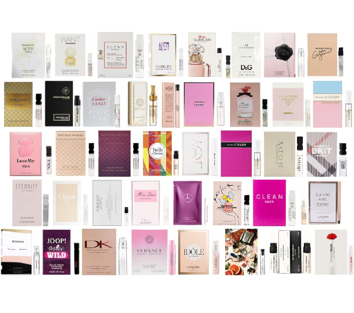 Designer Perfume Sampler Set Lot x 12 Sample Vials - High End Fragrance Samples for Women, 12 Piece Set