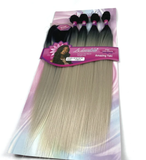 Ombre Straight Hair Synthetic Bundles With Lace Closure 20 INCHES 4pcs