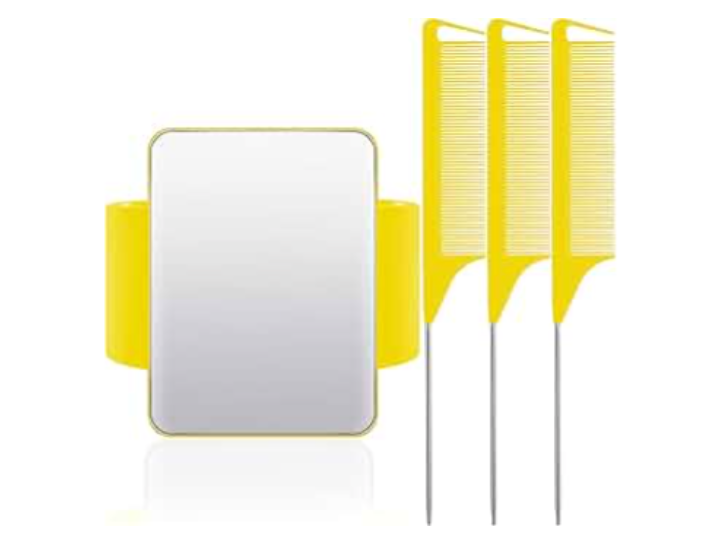 Magnetic Wrist Sewing Pincushion Wrist Magnetic Pin Holder Wristband Pin Cushion Holder with 3 Pieces Stainless Steel Pintail Comb Rat Tail Comb for Hair Clips Sewing, Daily Hand Sewing