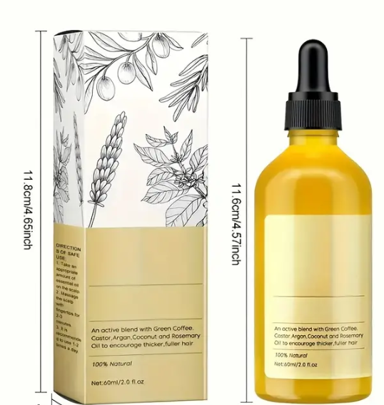 Hair Care Essential Serum Oil - Instantly Strengthens & Repairs Split Ends, Dry Damaged Hair - Nourishing Treatment for All Hair Types, 60ML