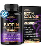 Biotin | Collagen | Keratin - Clinically Tested Supplement - Hair Growth Support