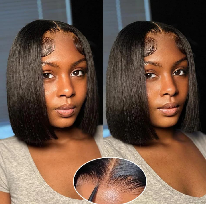 Human Hair Wear and Go Glueless Bob Wigs