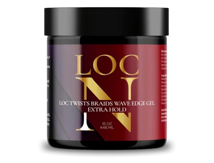 LOC N GEL LOC Twists Braids Wave Edge Gel 16 OZ. -Extra Hold-
