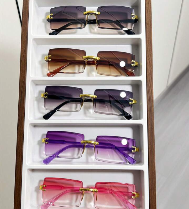 5 Pairs Women's Rectangular Fashion Eyeglasses Combo