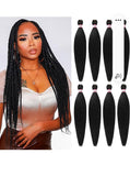 Pre Stretched Braiding Hair 20 Inch 8 Packs Yaki Synthetic Professional Braiding Hair Extensions for Crochet Braids Twist Hair