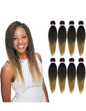 Pre Stretched Braiding Hair 20 Inch 8 Packs Yaki Synthetic Professional Braiding Hair Extensions for Crochet Braids Twist Hair