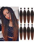 Pre Stretched Braiding Hair 20 Inch 8 Packs Yaki Synthetic Professional Braiding Hair Extensions for Crochet Braids Twist Hair