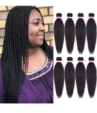 Pre Stretched Braiding Hair 20 Inch 8 Packs Yaki Synthetic Professional Braiding Hair Extensions for Crochet Braids Twist Hair