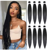 Alrence Pre Stretched Braiding Hair Long B
raid 30 Inch 8 Packs Braiding Hair Extensions Professional Synthetic Fiber Crochet Twist Braids