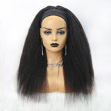 12 Inch Grab-N-Go Headband Wigs 100% Yaki Virgin Human Hair Wigs (T) 56