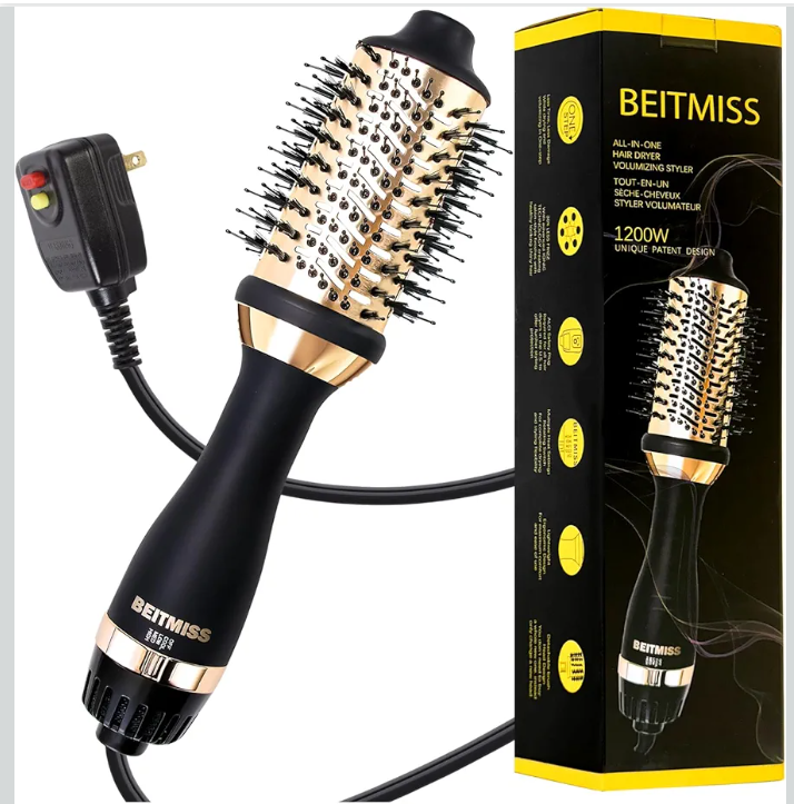 Detachable 4-in-1 with Ionic Technology, Brush-Blow-Dryer Oval Barrel with Ionic Technology Fluffy, Belowout-Hair-Volumizer