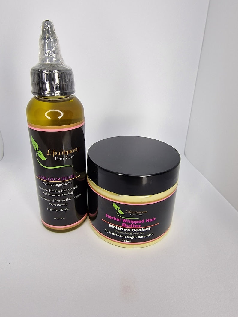 Strengthen & Anti Breakage Combos - Moisturing Hair Butter +Hair Grow Oil