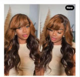 Brown Mixed w/ Black Loose Wavy Wig (T) 167