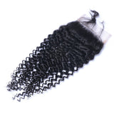 Deep Curly 4x4 Virgin Human Hair Natural Black Closure (A) 177