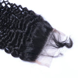 Deep Curly 4x4 Virgin Human Hair Natural Black Closure (A) 177