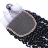 Deep Curly 4x4 Virgin Human Hair Natural Black Closure (A) 177