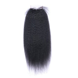 Kinky Straight 4x4 Virgin Human Hair Natural Black Closure (A) 213