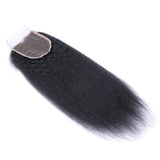 Kinky Straight 4x4 Virgin Human Hair Natural Black Closure (A) 213