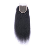 Kinky Straight 4x4 Virgin Human Hair Natural Black Closure (A) 213