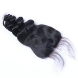 Loose Wave 4x4 Virgin Human Hair Natural Black Closure (A) 225