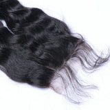 Natural Curly 4x4 Virgin Human Hair Natural Black Closure (A) 234