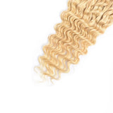 #613 Deep Wave 4x4 Human Hair Blonde Closure (A) 22