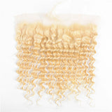 #613 Deep Wave 13x4 Human Hair Blonde Frontal (A) 21