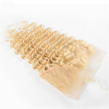 #613 Deep Wave 13x4 Human Hair Blonde Frontal (A) 21