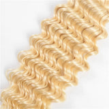 #613 Deep Wave 13x4 Human Hair Blonde Frontal (A) 21