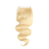 #613 Body Wave 4x4 Human Hair Blonde Closure (A) 18