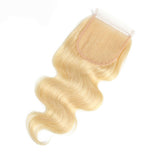 #613 Body Wave 4x4 Human Hair Blonde Closure (A) 18