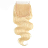 #613 Body Wave 4x4 Human Hair Blonde Closure (A) 18