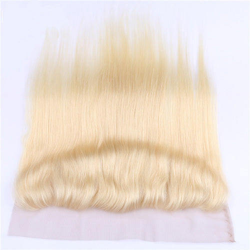 #613 Straight 13x4 Human Hair Blonde Frontal (A) 25