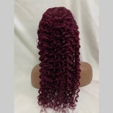 99J  13x4  Transparent Frontal Lace Wig Deep Wave Color Wig (A) 138