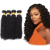 Deep Curly Virgin Human Hair Natural Black Bundles (A) 179