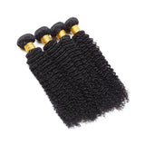 Deep Curly Virgin Human Hair Natural Black Bundles (A) 179