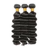 Deep Wave Virgin Human Hair Natural Black Bundles (A) 191