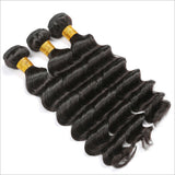 Deep Wave Virgin Human Hair Natural Black Bundles (A) 191