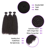 Kinky Curly Virgin Human Hair Natural Black Bundles (A) 211