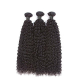 Kinky Curly Virgin Human Hair Natural Black Bundles (A) 211