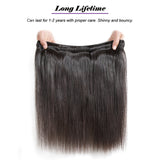 Straight Virgin Human Hair Natural Black Bundles (A) 269