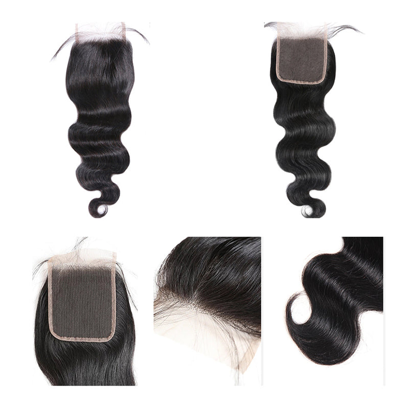 Body Wave 5x5 Human Hair Natural Black HD Lace Closure (A) 155