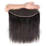 Straight 13x4 Human Hair Natural Black HD Lace Frontal (A) 255