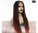 28 inch black to red ends braided wig (T) 101