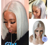 13×4 Straight Frontal Lace Wig In White Blonde (A) 75