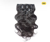 Black Wavy Clip In (T) 141