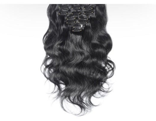Jet Black Wavy Clip In (T) 206