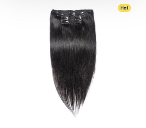 Jet Black Straight Clip In (T) 205