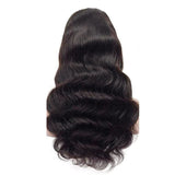 Body Wave 13x4 Transparent Frontal Lace Wig Naturlal Black 180% Density (A) 152