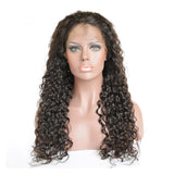 Deep Wave 13x4 Transparent Frontal Lace Wig Naturlal Black 180% Density (A) 182